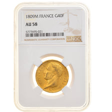 Monnaie, France, Napoléon I, 40 Francs, 1809, Toulouse, Rare, NGC, AU58, SUP