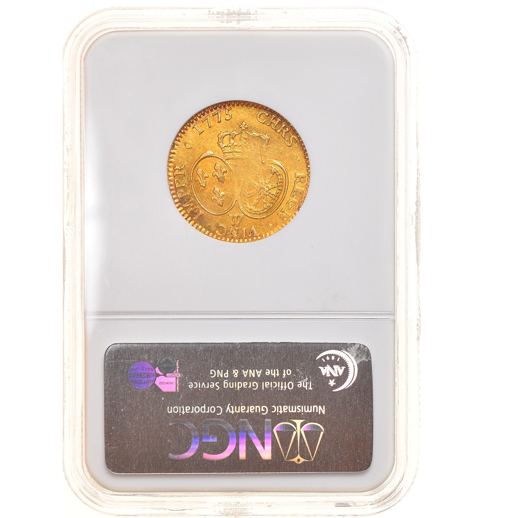 France, Louis XVI, Louis d'or au buste habillé, 1775, Lille, Gold, NGC, AU55