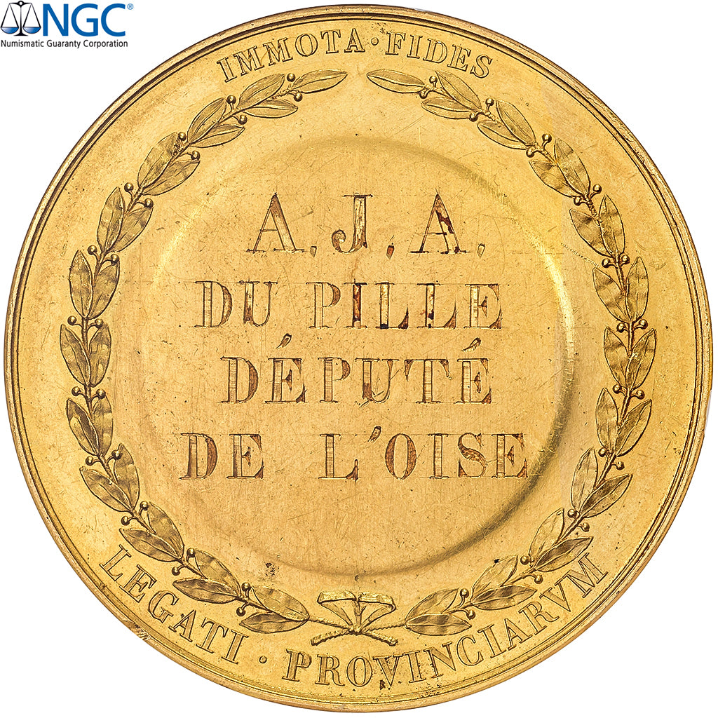 Frankrijk, Medaille, Charles X, Sacre, 1825, Goud, Gayrard, NGC, MS61