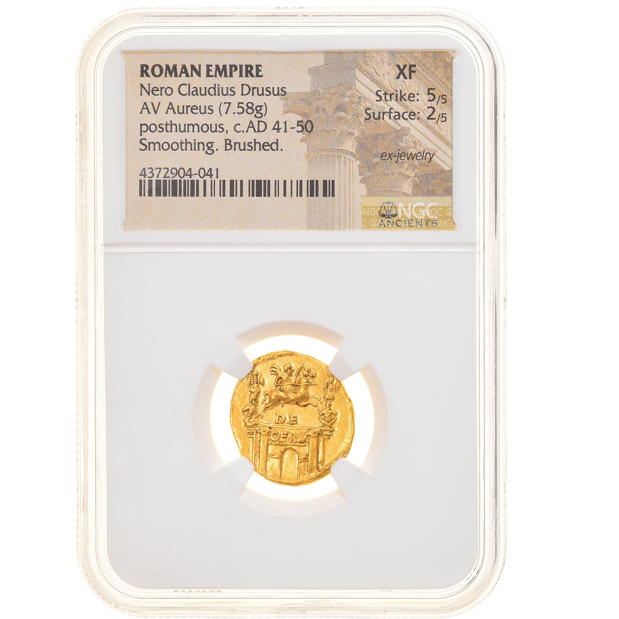 Nero Claudius Drusus, Aureus, 41-45, Lugdunum, Or, NGC, XF 5/5-2/5, RIC:69
