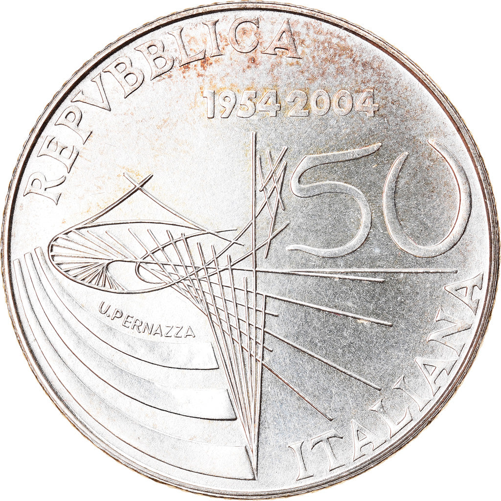 Italy, 5 Euro, 2004, Rome, MS(65-70), Silver, KM:254