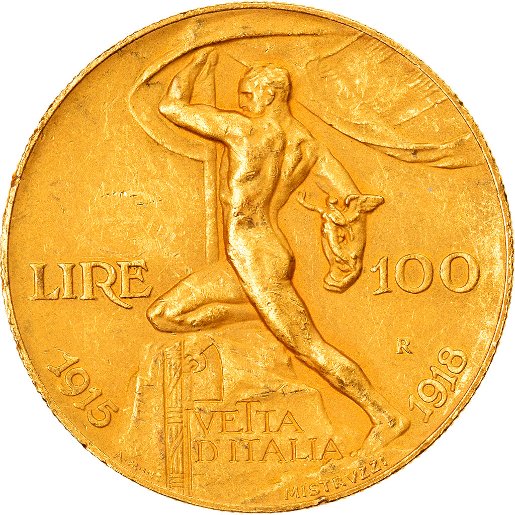Italia, Vittorio Emanuele III, 100 Lire, 1925, Rome, Oro, PCGS, MS61, KM:66