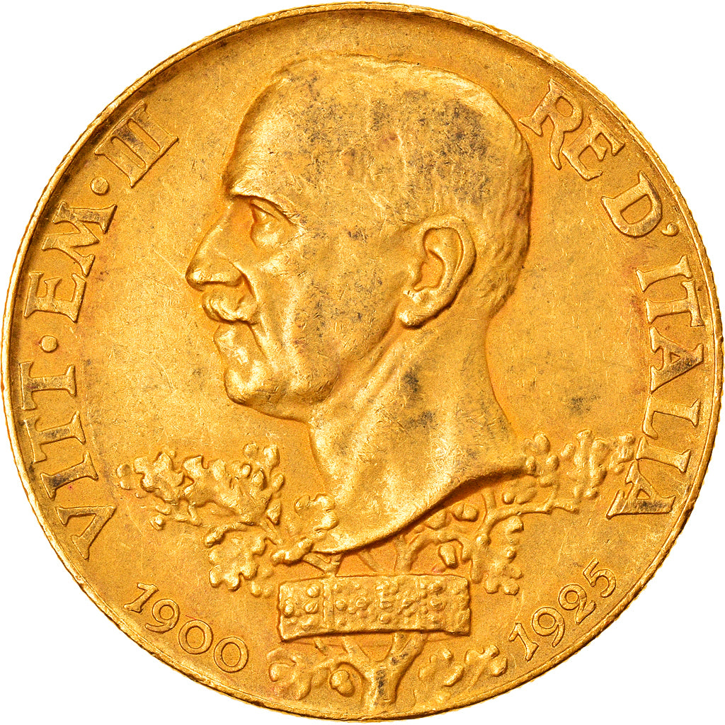 Italia, Vittorio Emanuele III, 100 Lire, 1925, Rome, Oro, PCGS, AU55, KM:66