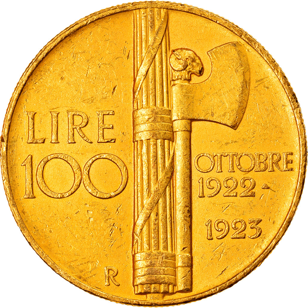 Italien, Vittorio Emanuele III, 100 Lire, 1923, Rome, Gold, PCGS, AU58, KM:65