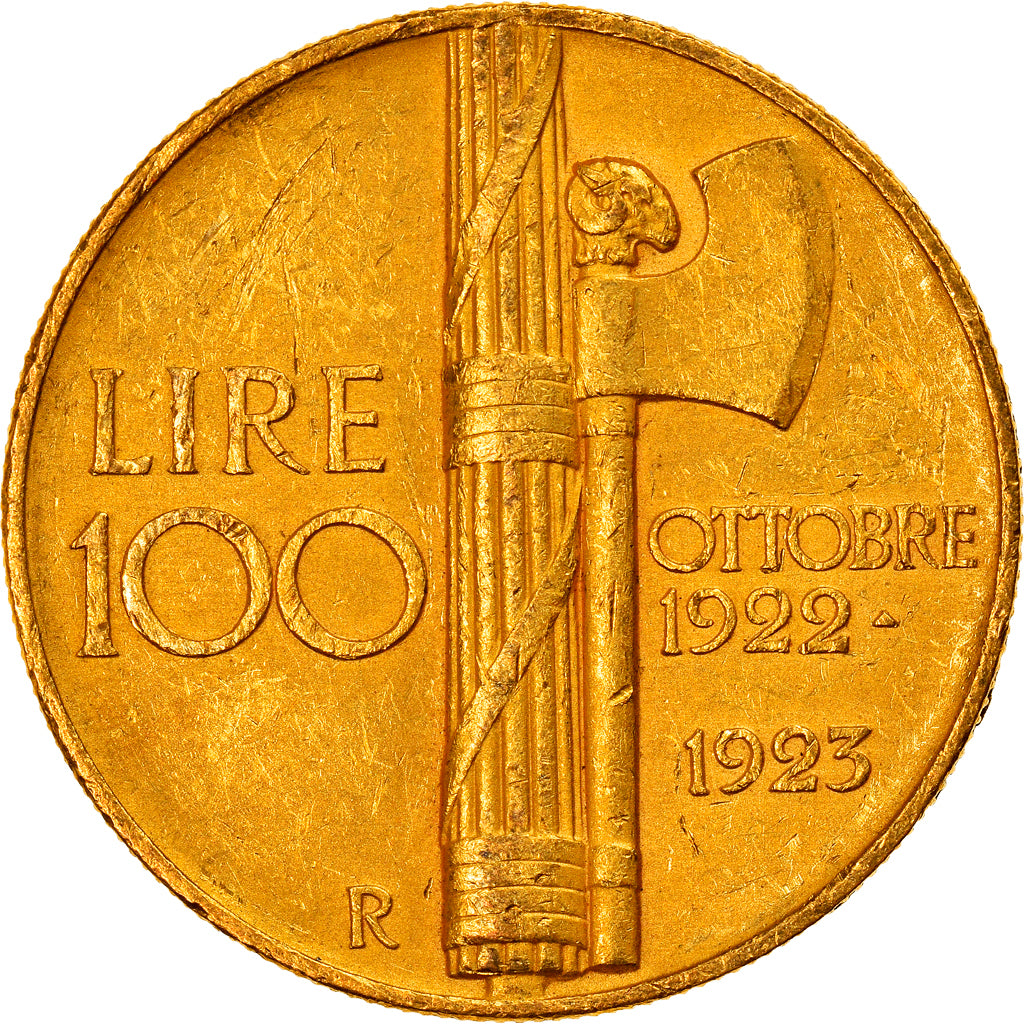 Italy, Vittorio Emanuele III, 100 Lire, 1923, Rome, Gold, PCGS, AU55, KM:65