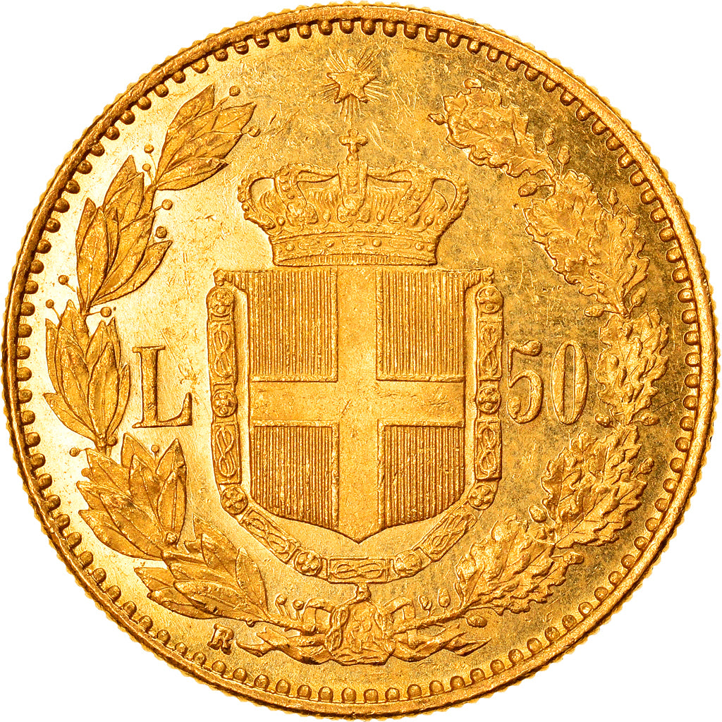 Italie, Umberto I, 50 Lire, 1888, Rome, Or, PCGS, MS61, KM:25