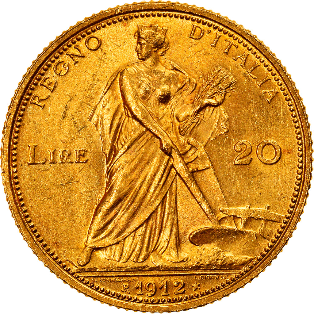 Italy, Vittorio Emanuele III, 20 Lire, 1912, Rome, Gold, PCGS, MS63