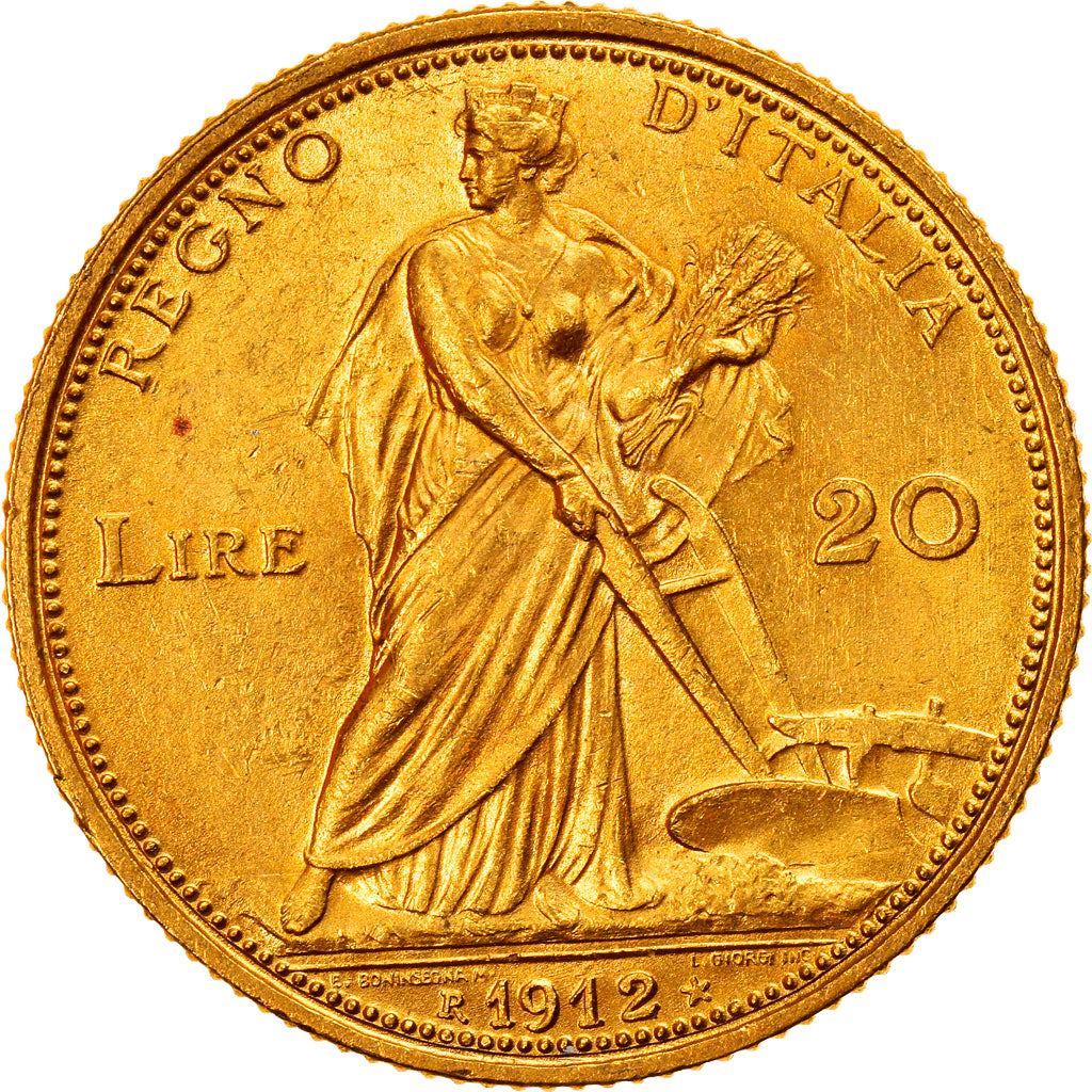 Italy, Vittorio Emanuele III, 20 Lire, 1912, Rome, Gold, PCGS, MS63