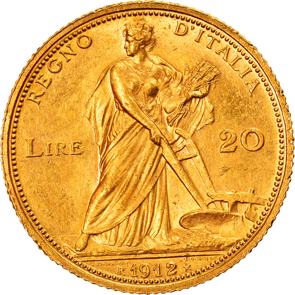 Italy, Vittorio Emanuele III, 20 Lire, 1912, Rome, Gold, PCGS, MS63