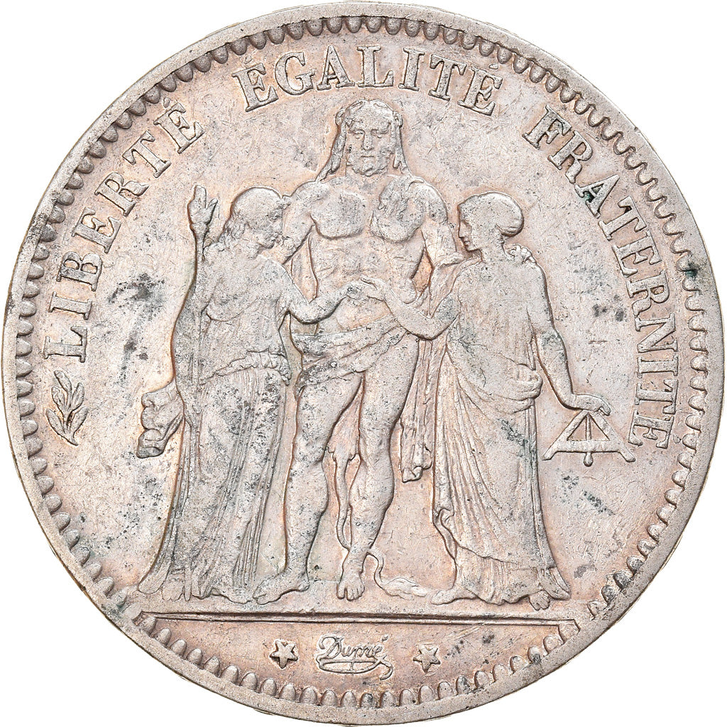 France, 5 Francs, Hercule, 1878, Paris, Extrêmement rare, Argent, TTB