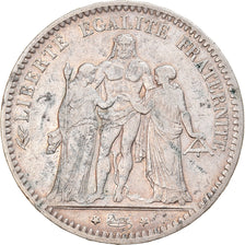 France, 5 Francs, Hercule, 1878, Paris, Extrêmement rare, Argent, TTB