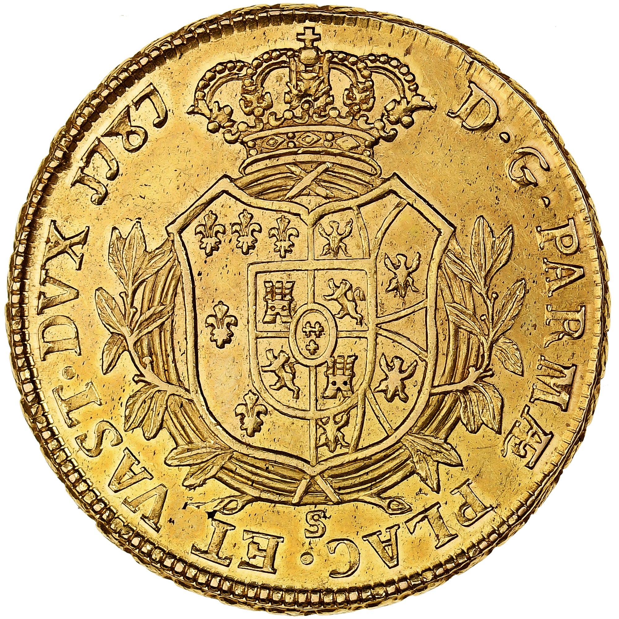 Duchy of Parma, Ferdinand I, 4 Doppie, 1787, Parma, Very rare, Goud, PR, KM:20a