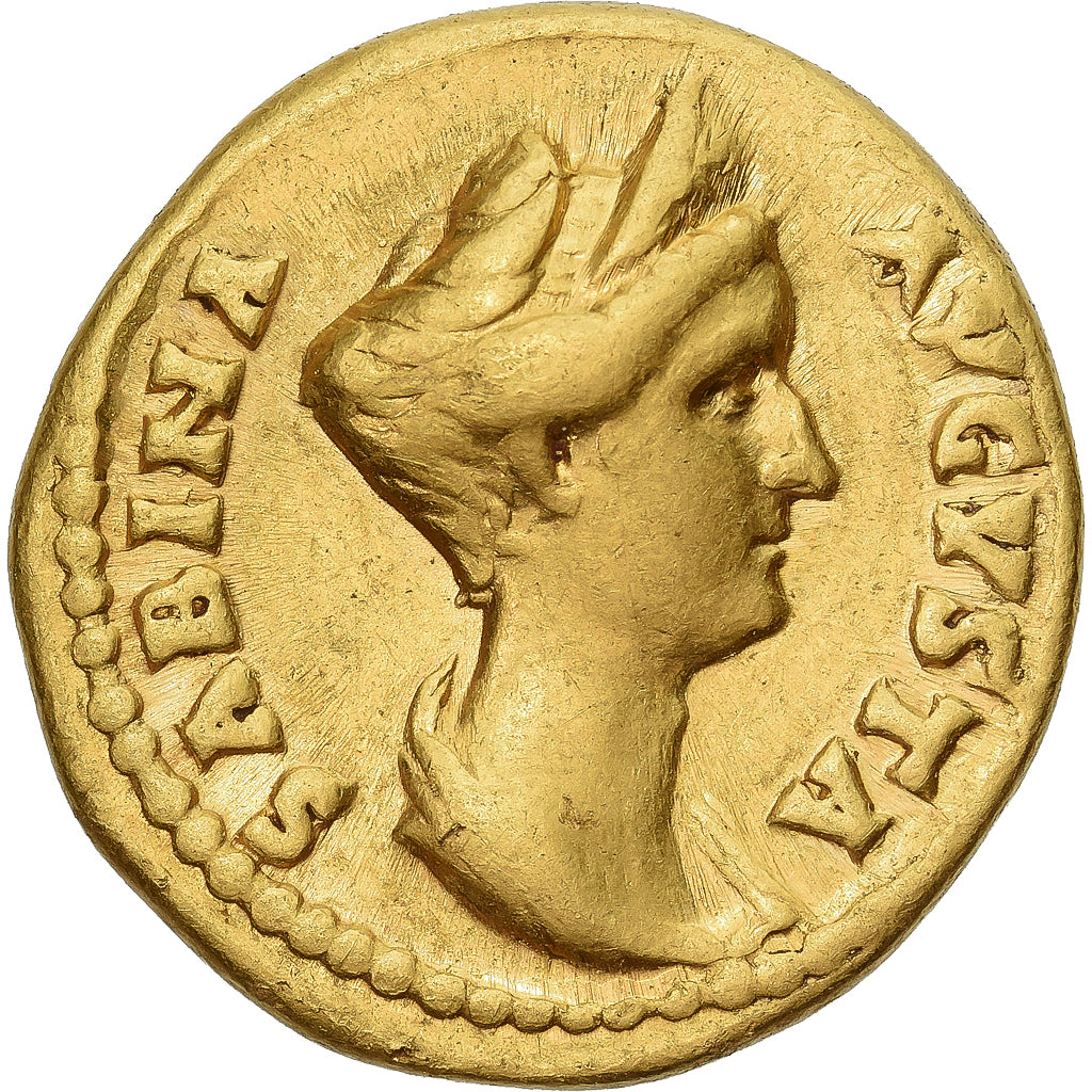 Sabina, Aureus, 133-135, Rome, Very rare, Gold, VF(30-35), RIC:2553