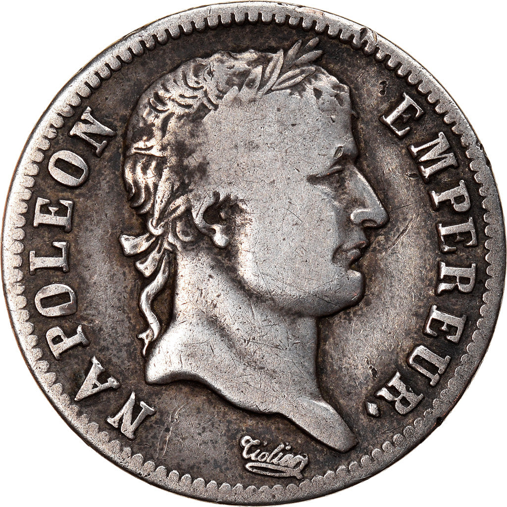 Moneda, Francia, Napoléon I, Franc, 1813, Marseille, BC+, Plata, KM:692.11