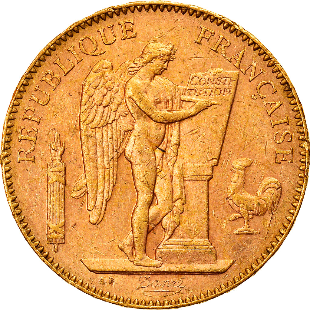 France, 50 Francs, Génie, 1896, Paris, Gold, PCGS, AU58, Gadoury:1113, KM:831