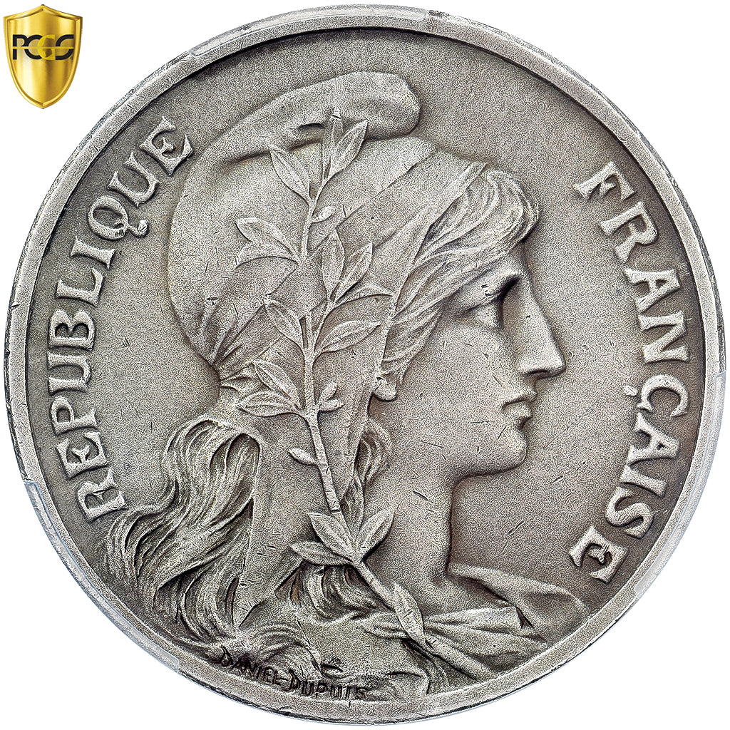 France, 10 Centimes, Daniel-Dupuis, 1898, Paris, Matte flan, Silver, PCGS, SP61