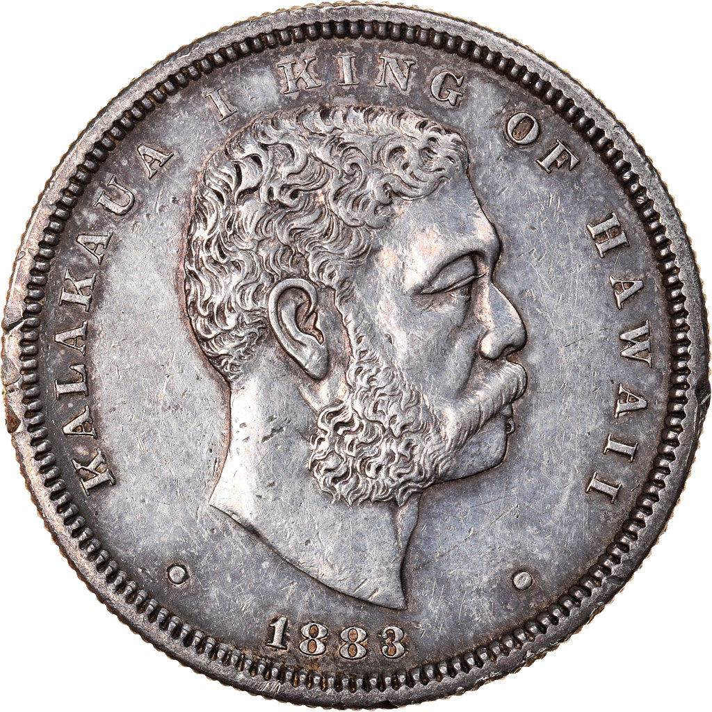 Hawaï, Kalakaua I, 1/2 Dollar, Hapalua, 1883, Argent, SUP, KM:6