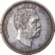 Hawaï, Kalakaua I, 1/2 Dollar, Hapalua, 1883, Argent, SUP, KM:6