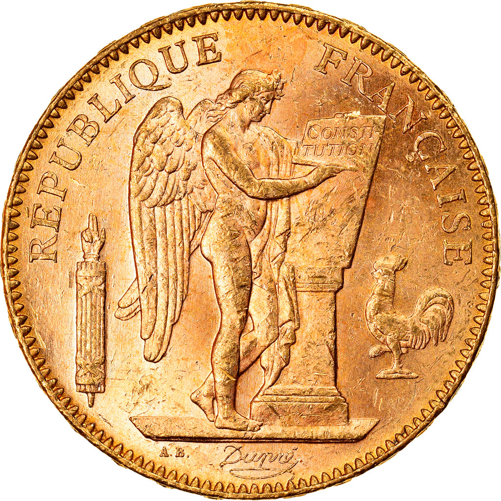 Francja, 50 Francs, Génie, 1904, Paris, Złoto, AU(50-53), Gadoury:1113, KM:831