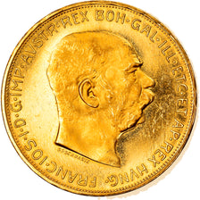 Autriche, François-Joseph Ier, 100 Couronnes, 1915, Vienne, Refrappe, Or, SUP
