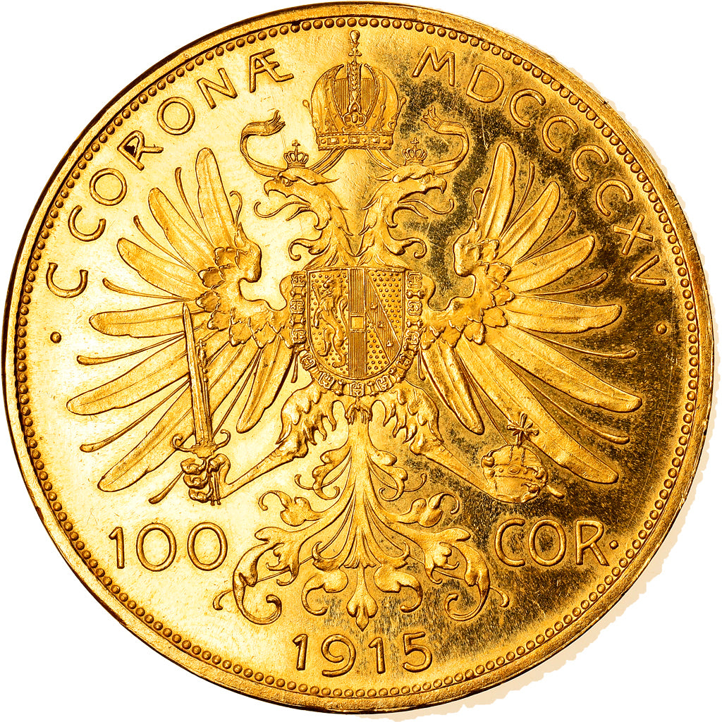 Autriche, François-Joseph Ier, 100 Couronnes, 1915, Vienne, Refrappe, Or, SUP