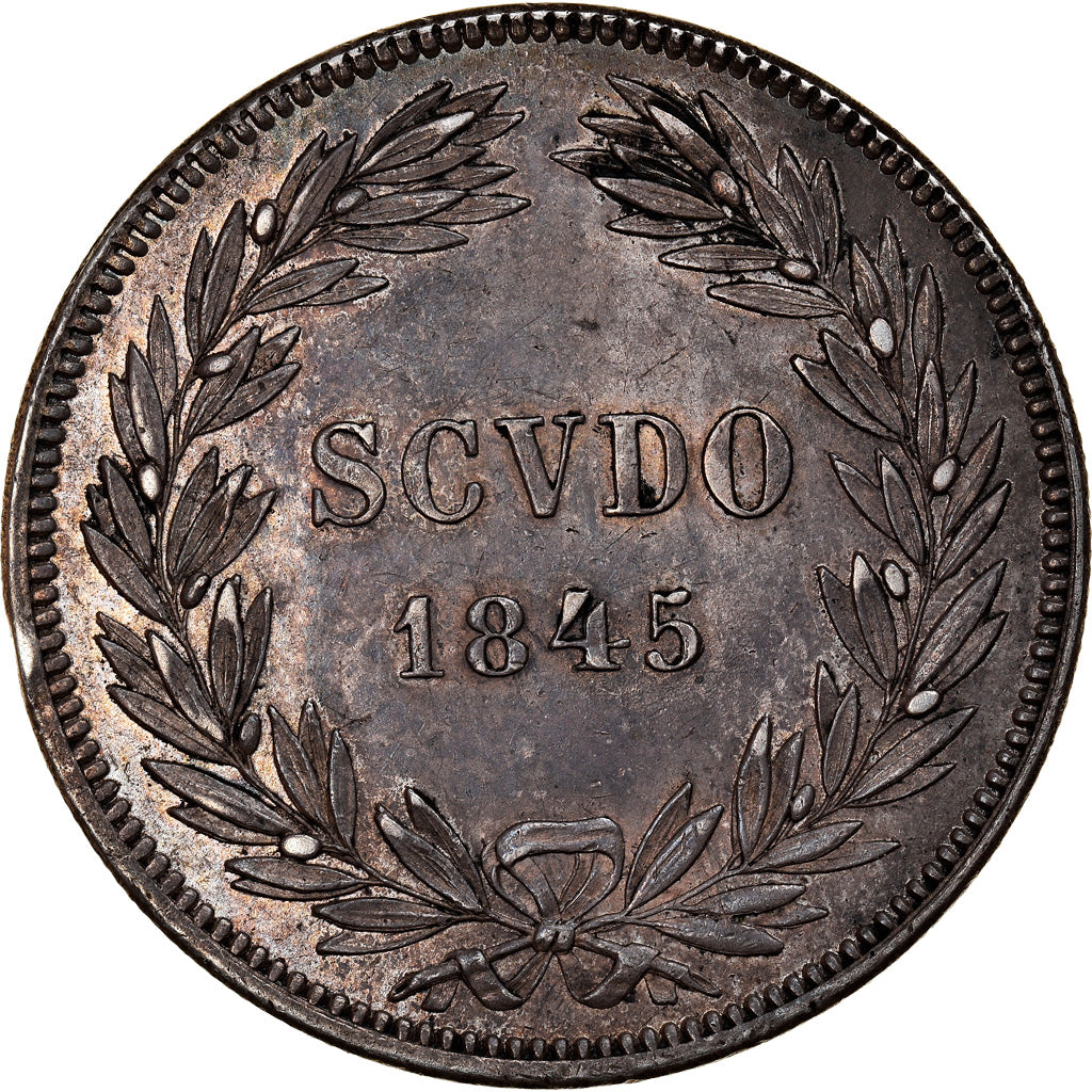 Papal States, Gregory XVI, Scudo, 1845, Rome, Silver, AU(55-58), KM:1324