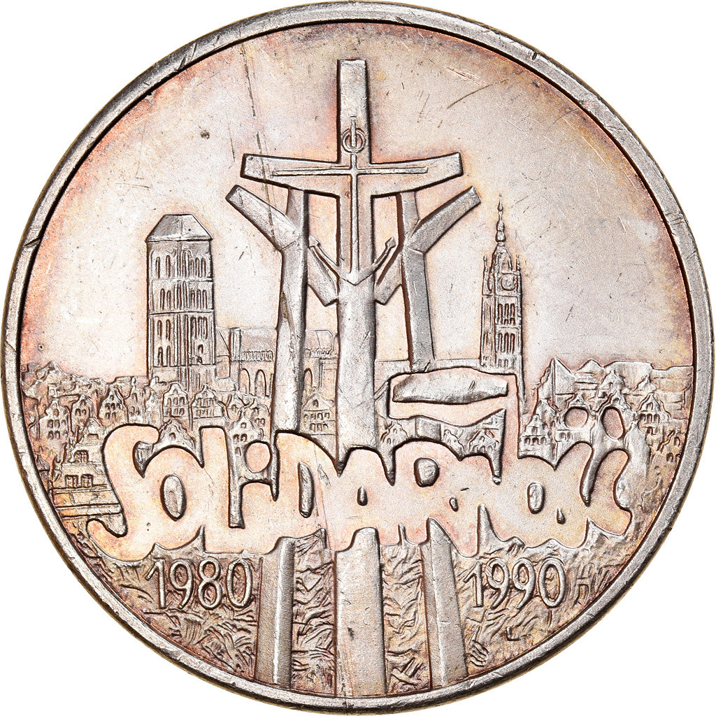 Polen, 100000 Zlotych, 1990, Warsaw, Zilver, UNC-, KM:196.1