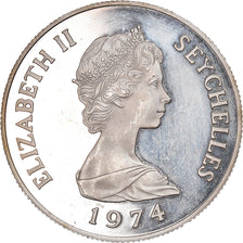Coin, Seychelles, 10 Rupees, 1974, British Royal Mint, MS(65-70), Silver, KM:20a