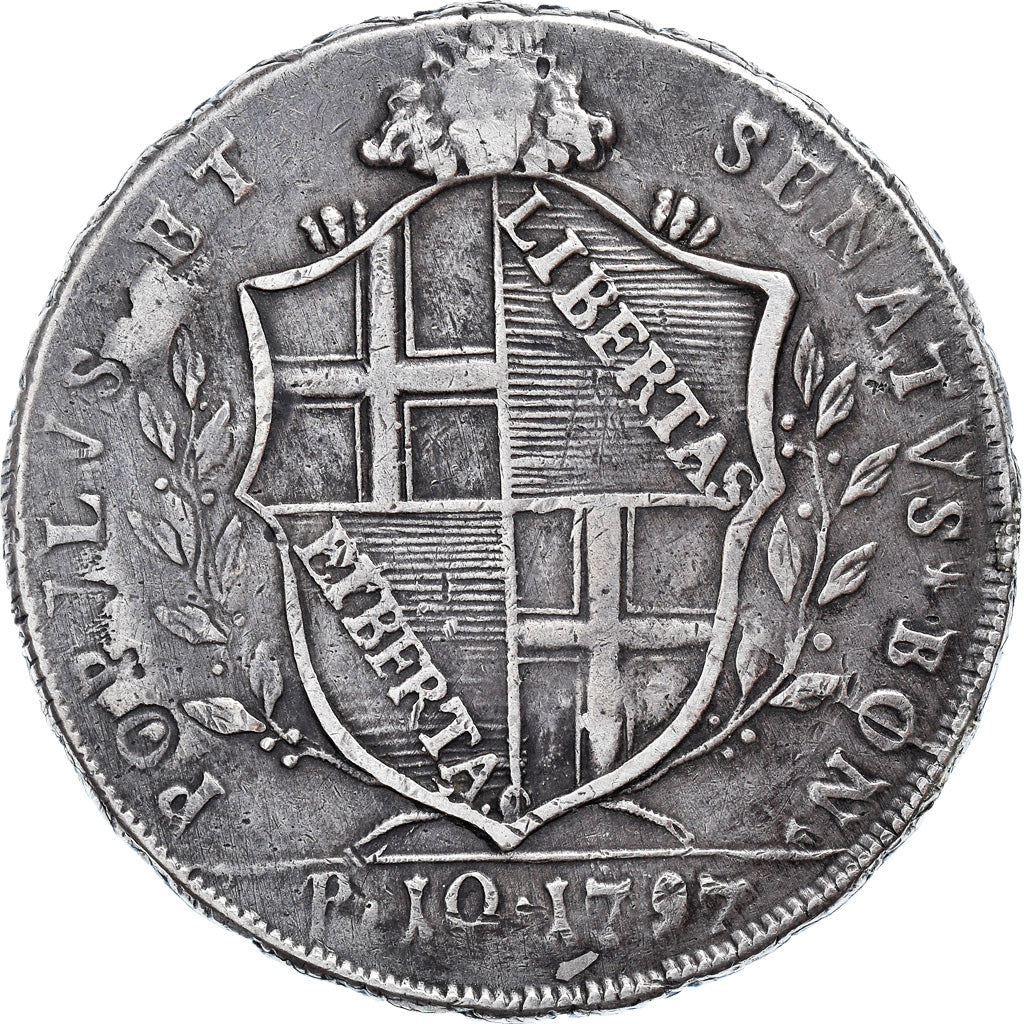 Monnaie, États italiens, PAPAL STATES-BOLOGNA, 10 Paoli, Scudo, 1797, Bologna