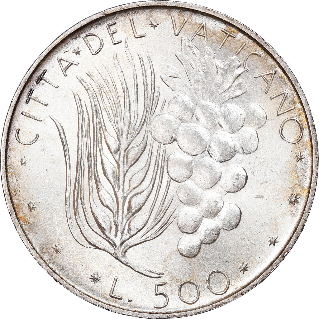 Coin, VATICAN CITY, Paul VI, 500 Lire, 1971, MS(63), Silver, KM:123