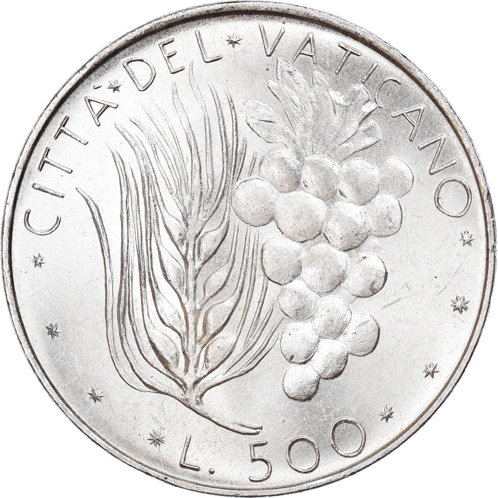 Moneda, CIUDAD DEL VATICANO, Paul VI, 500 Lire, 1975, SC, Plata, KM:123