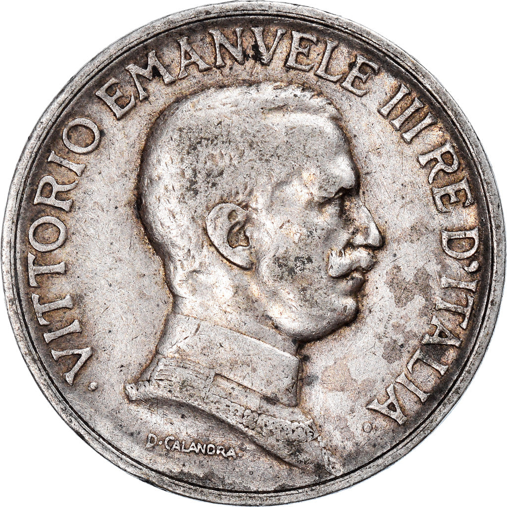 Munten, Italië, Vittorio Emanuele III, Lira, 1917, Rome, ZF, Zilver, KM:57