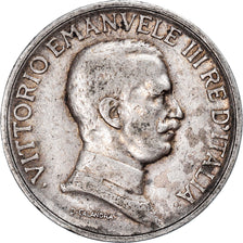 Munten, Italië, Vittorio Emanuele III, Lira, 1917, Rome, ZF, Zilver, KM:57