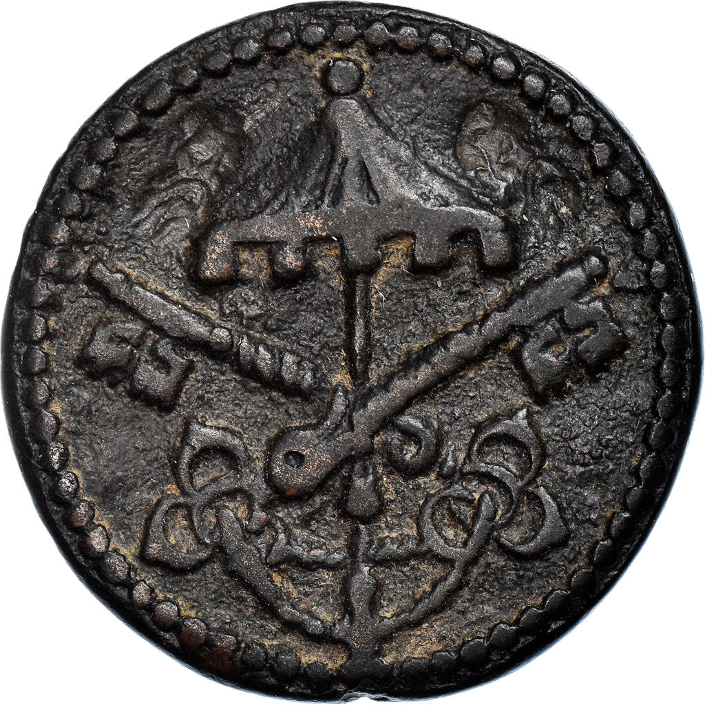 Watykan, Token, Sede Apostolica Vacante, 1605, Rzadkie, AU(50-53), Bronze