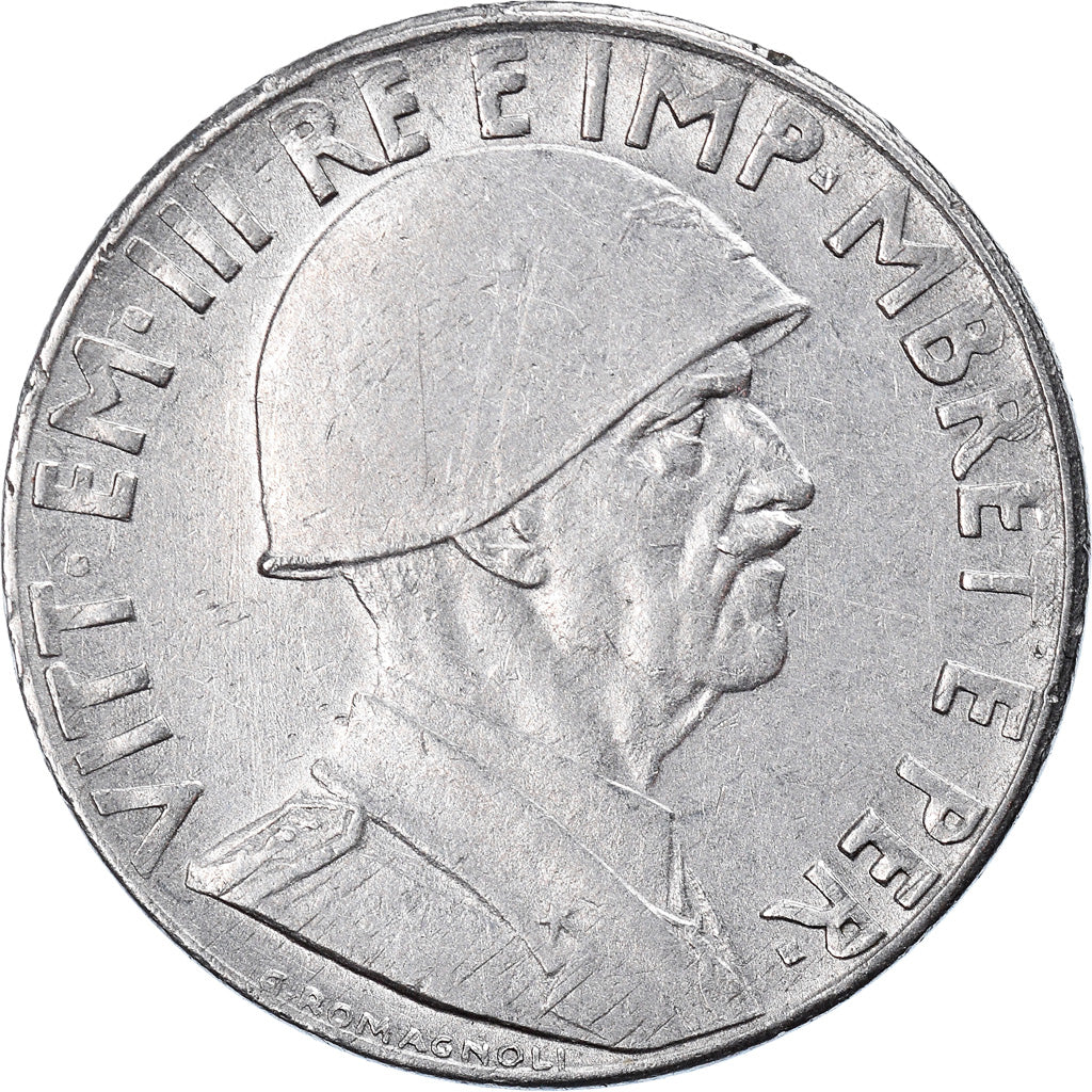 Coin, Albania, Vittorio Emanuele III, 0.20 Lek, 1940, Rome, AU(50-53), Stainless