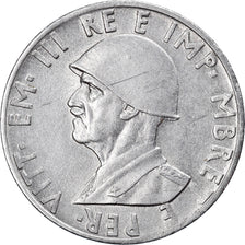 Coin, Albania, Vittorio Emanuele III, 0.50 Lek, 1940, Rome, AU(50-53), Stainless