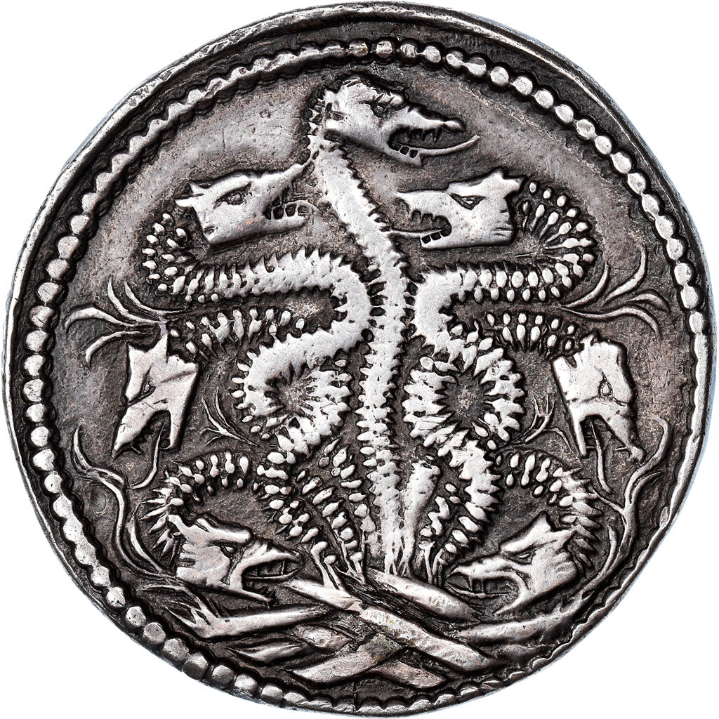 Duchy of Ferrara, Ercole I d'Este, Teston, 1471-1505, Ferrara, Zilver, ZF