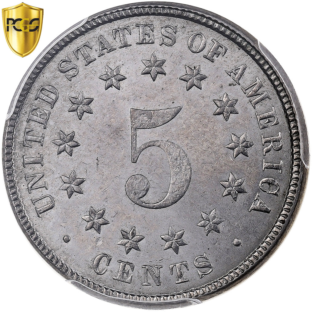 États-Unis, 5 Cents, Shield Nickel, 1882, Philadelphie, Cupro-nickel, PCGS