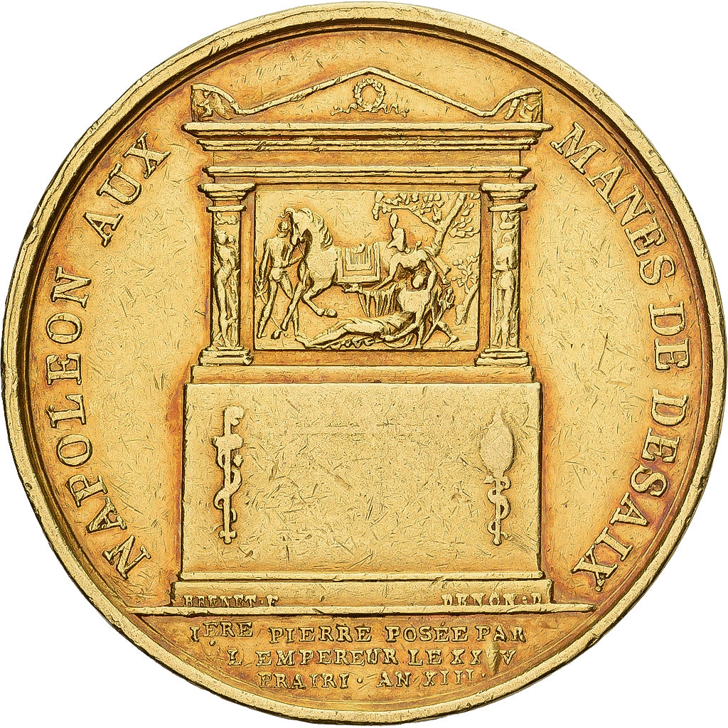 France, Médaille, Napoléon Ier, Bataille de Marengo, Tombeau de Desaix, 1805
