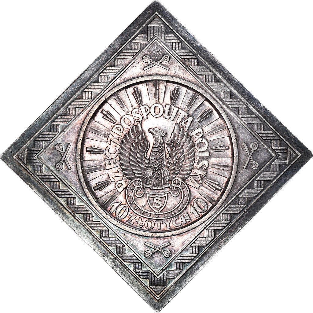 Poland, 10 Zlotych, 1934, Warsaw, Extremely rare, Silver, MS(63), KM:Pn349