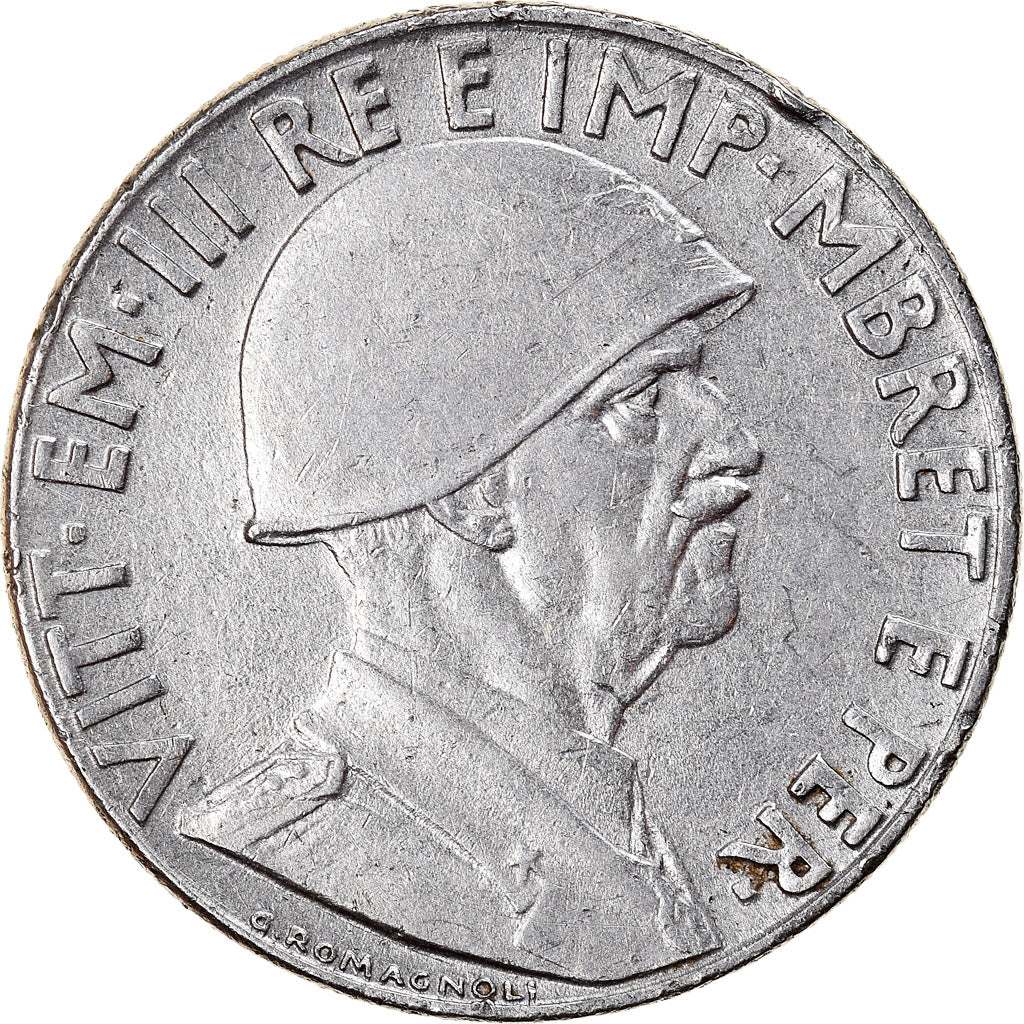 Moeda, Albânia, Vittorio Emanuele III, 0.20 Lek, 1940, Rome, AU(50-53), Aço