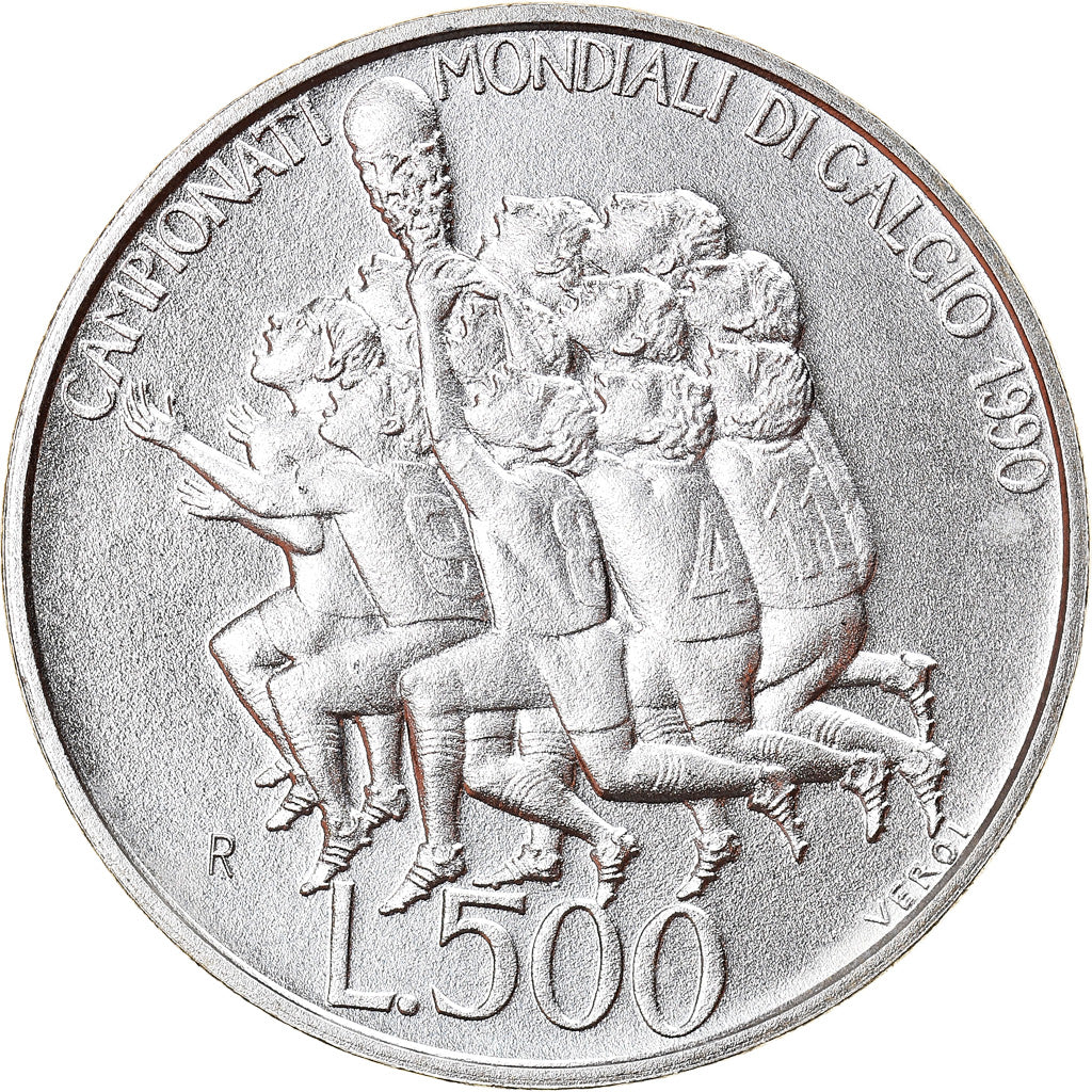 Moneta, San Marino, 500 Lire, 1990, Rome, MS(63), Srebro, KM:246