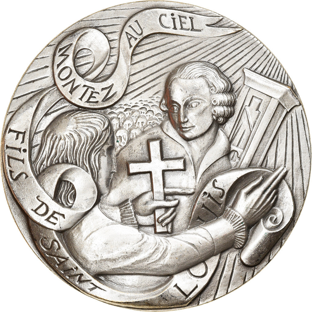 France, Medal, Saint Louis, History, MS(60-62), Silvered bronze