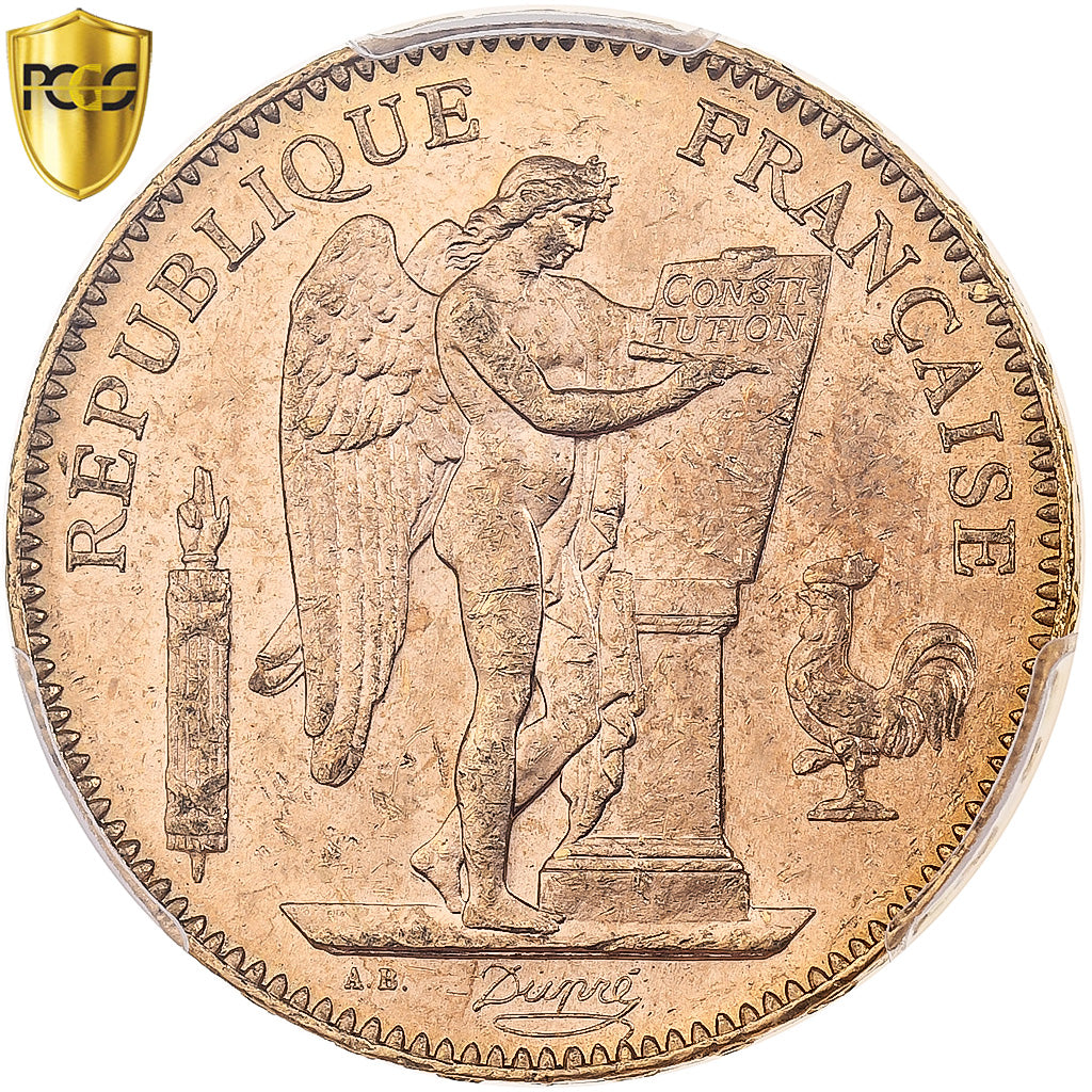 France, 50 Francs, Génie, 1904, Paris, Gold, PCGS, MS63, Gadoury:1113