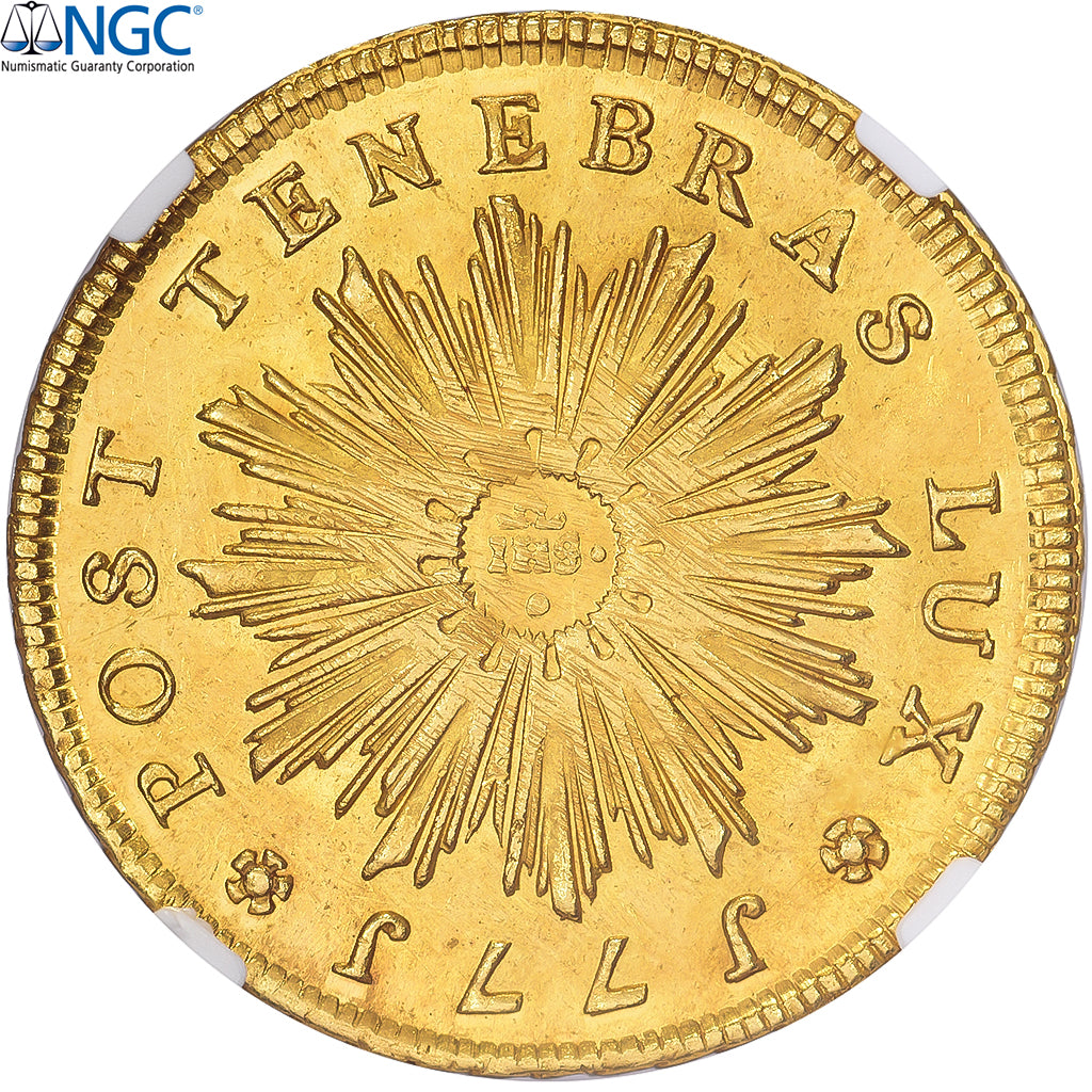 Republic of Geneva, 3 Pistoles, 1771, Geneva, Very rare, Oro, NGC, MS65, KM:84