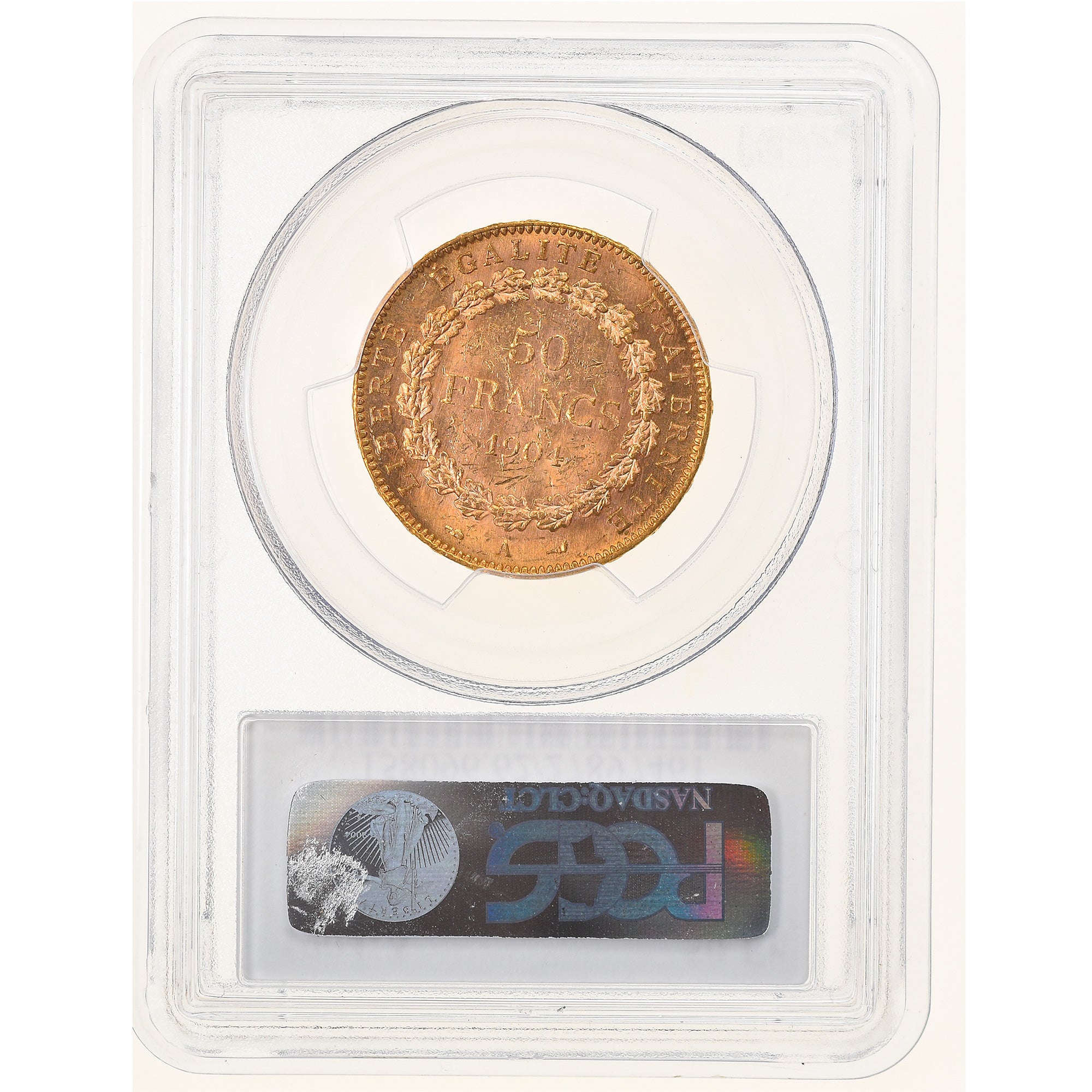 France, 50 Francs, Génie, 1904, Paris, Pedigree, Gold, PCGS, MS62