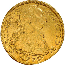 Perú, Charles III, 8 Escudos, 1775, Lima, Oro, MBC+