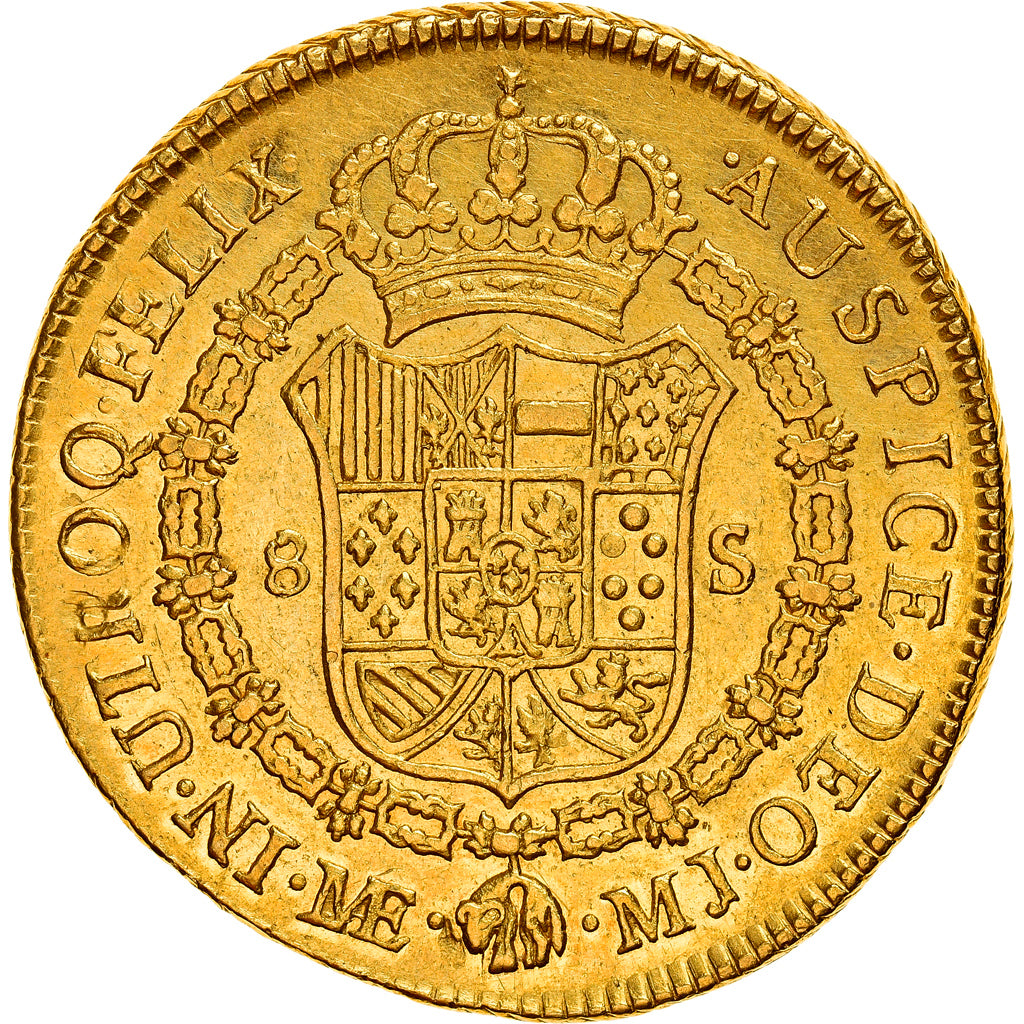 Perú, Charles III, 8 Escudos, 1775, Lima, Oro, MBC+