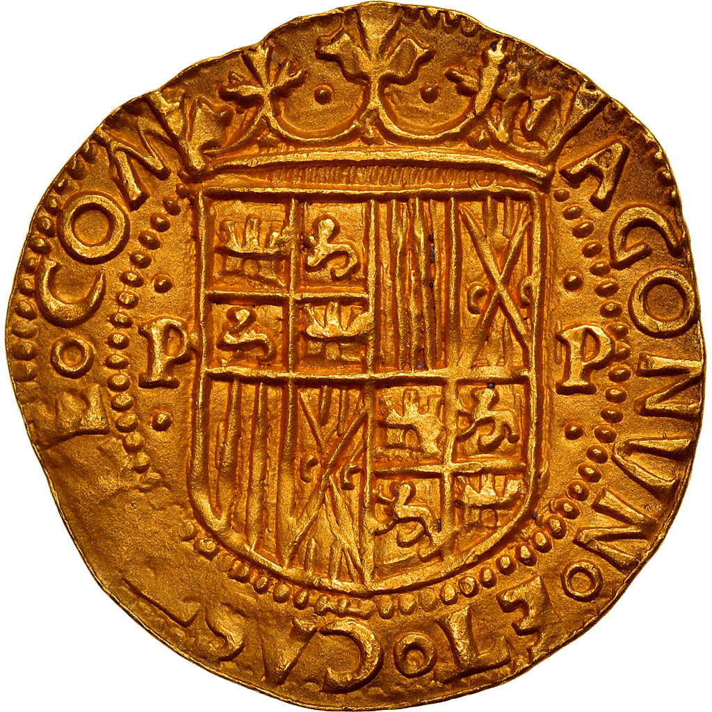 Moneta, Spagna, ARAGON, Fernando II, Ducat, 1479-1516, Perpignan, Very rare