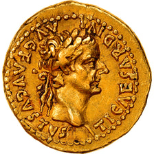 Tiberius, Quinarius, 33-34, Lyon - Lugdunum, Extremamento rara, Dourado